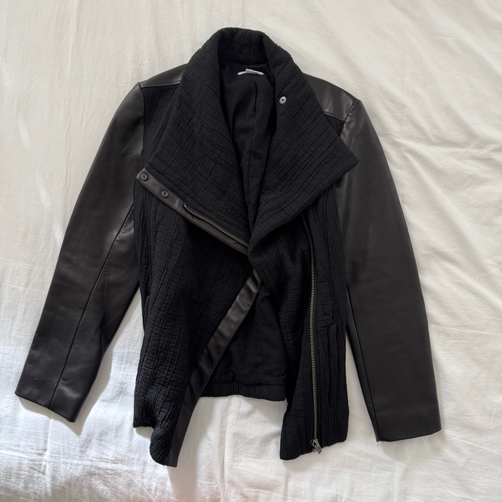 Helmut Lang Black Leather Moto Jacket